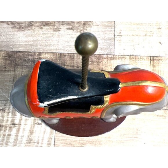 Handcrafted Elephant Figurine With Pole & Saddle Decor - Picture 3 of 4